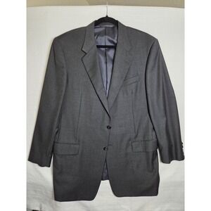 Hickey Freeman Collection‎ Nordstrom Boardroom 100% Wool Dark Gray Size 44 Long
